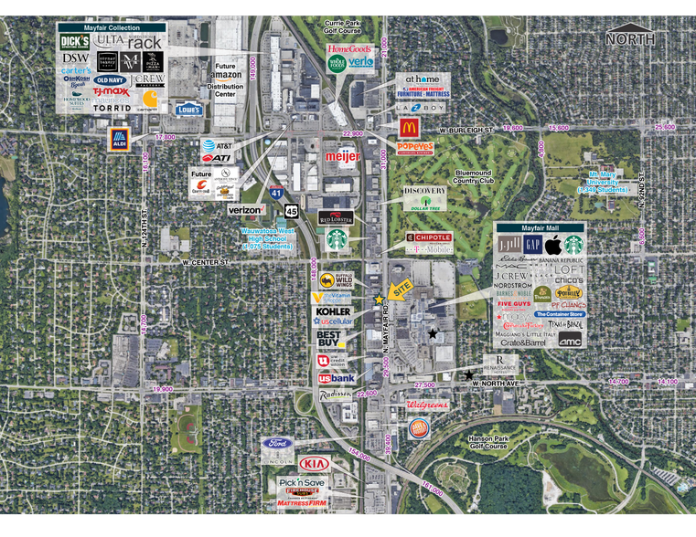 2543-2545 N Mayfair Rd, Milwaukee, WI for lease - Aerial - Image 2 of 2