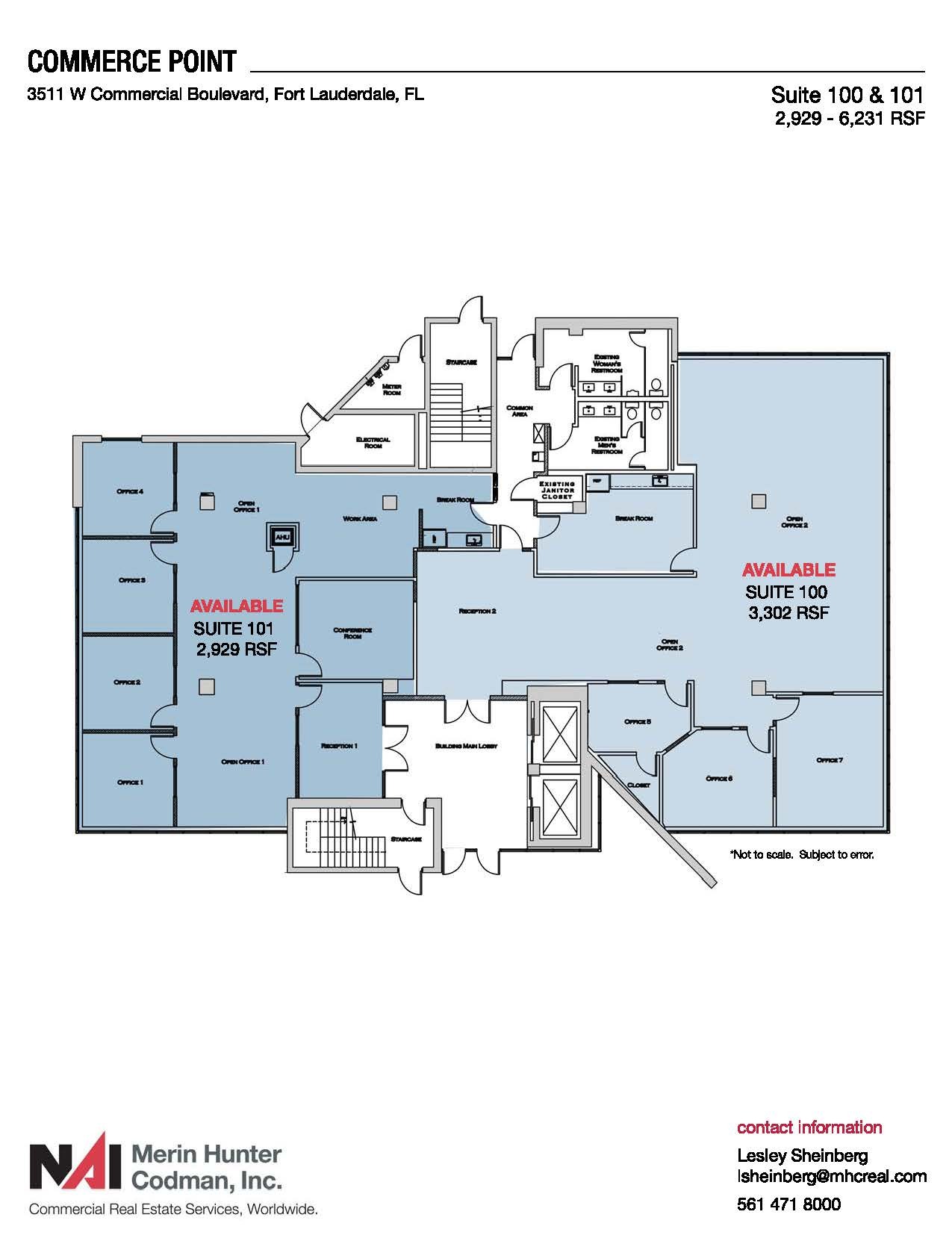 3511 W Commercial Blvd, Fort Lauderdale, FL for lease Floor Plan- Image 1 of 2