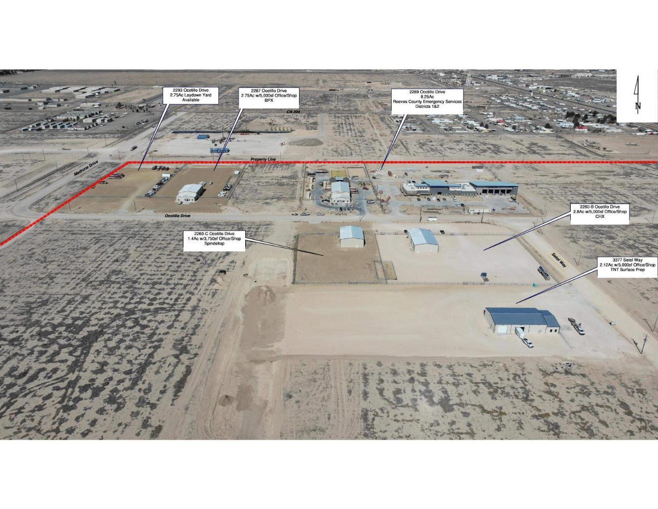 First Keystone Industrial Park, Ocotillo Dr, Pecos, TX for sale Aerial- Image 1 of 5