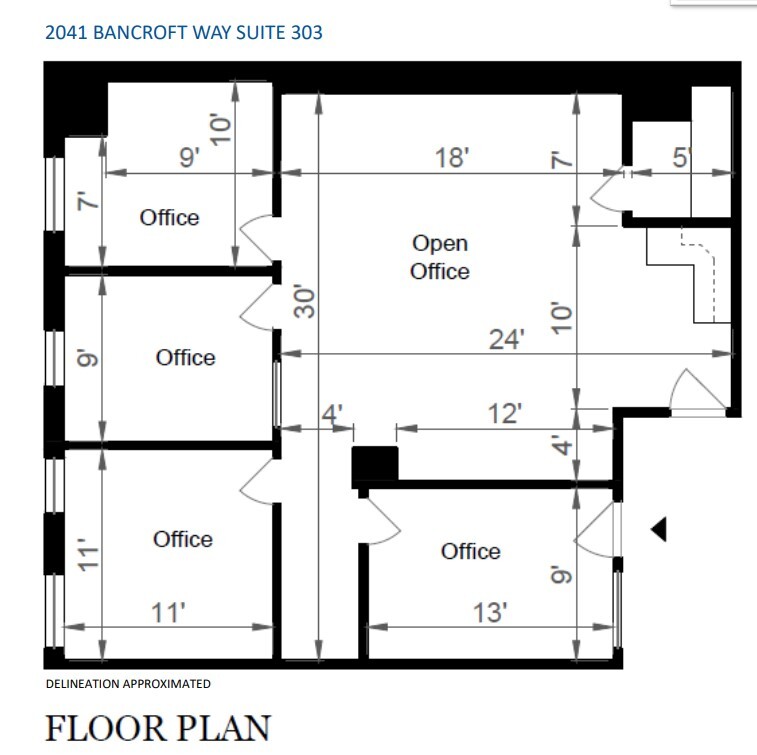 2041 Bancroft Way, Berkeley, CA for lease Floor Plan- Image 1 of 1