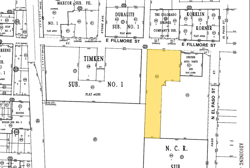 401 E Fillmore St, Colorado Springs, CO for sale - Plat Map - Image 3 of 3