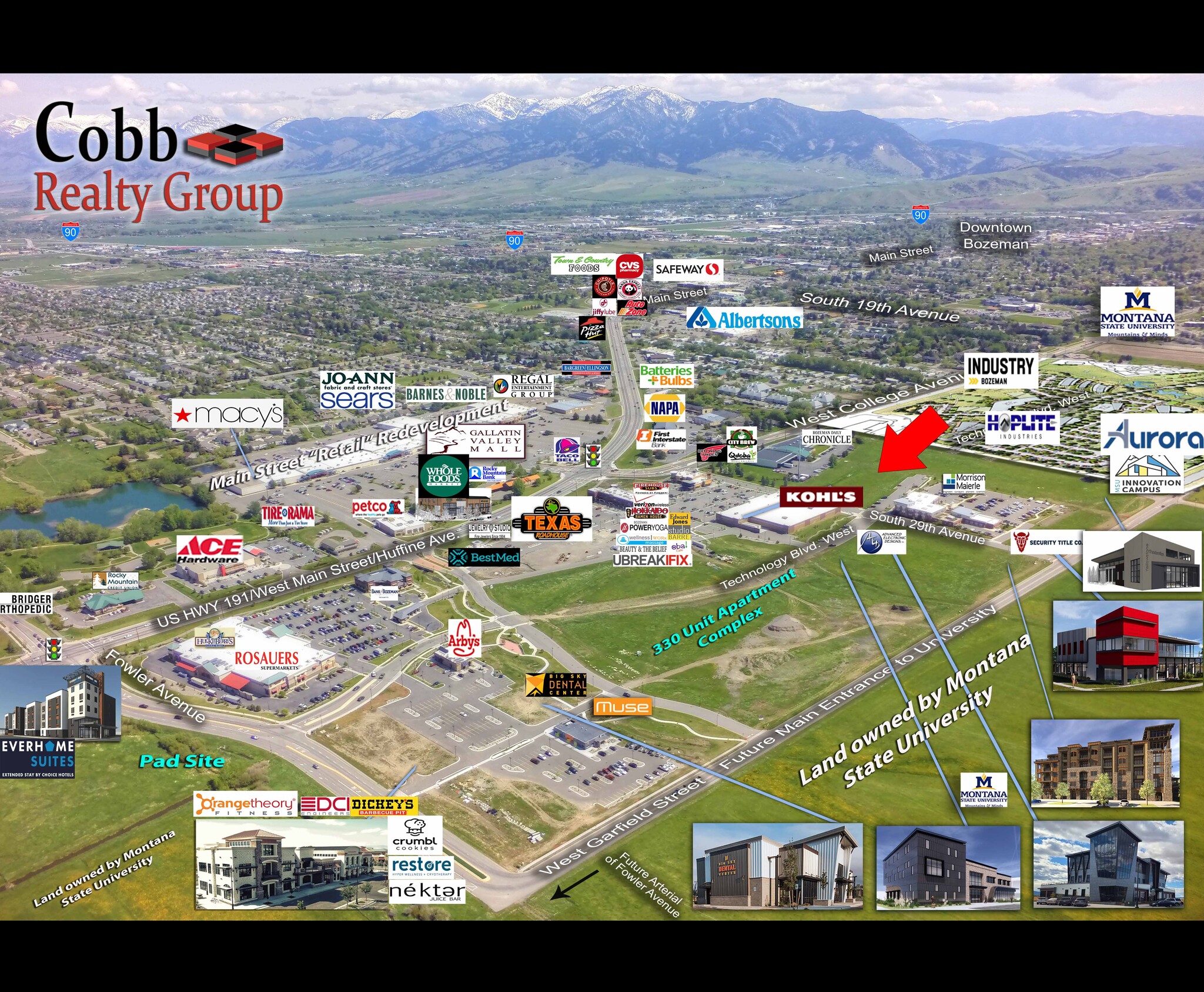 TBD TBD Technology West, Bozeman, MT for lease Aerial- Image 1 of 5