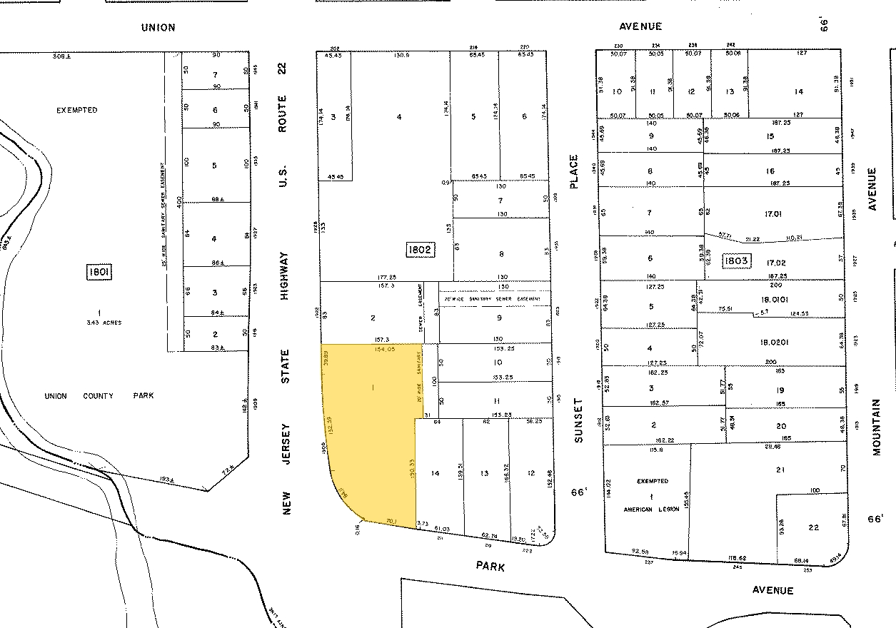 1900 Us Highway 22, Scotch Plains, NJ for sale Plat Map- Image 1 of 1