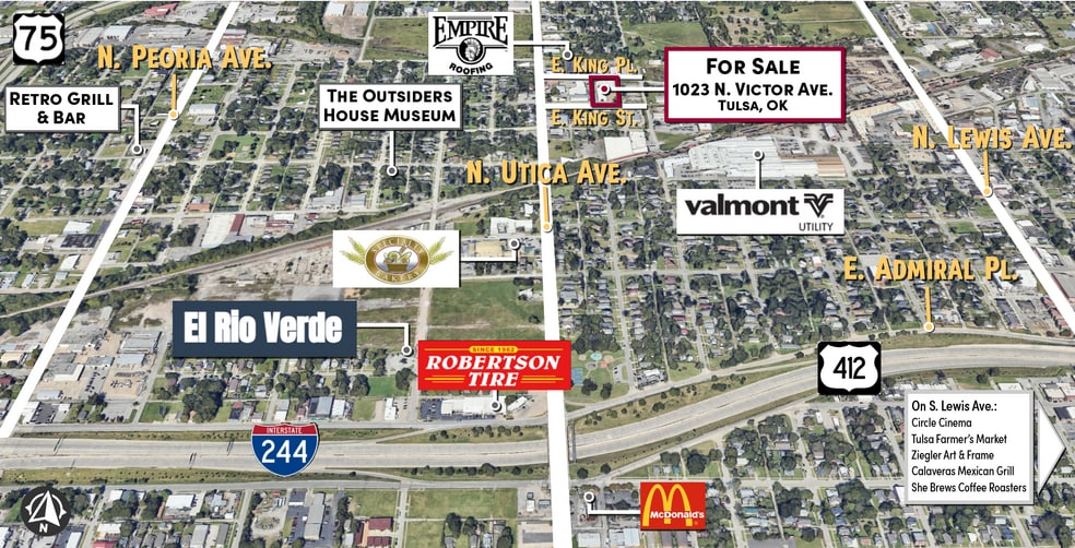 1023 N Victor Ave, Tulsa, OK for sale - Aerial - Image 3 of 20