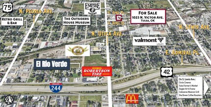1023 N Victor Ave, Tulsa, OK - AERIAL map view - Image1