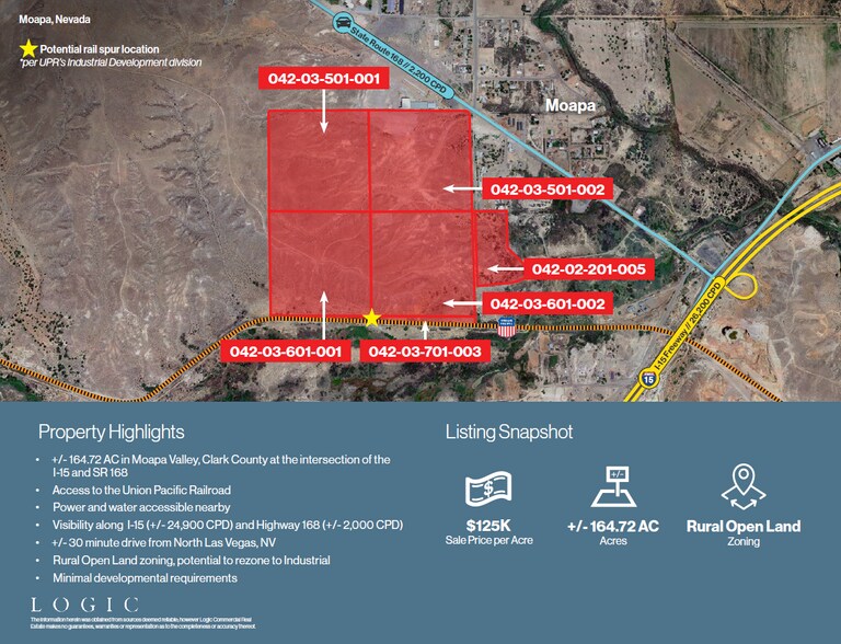 SR168 and I15N, Moapa, NV 89025 Land for Sale