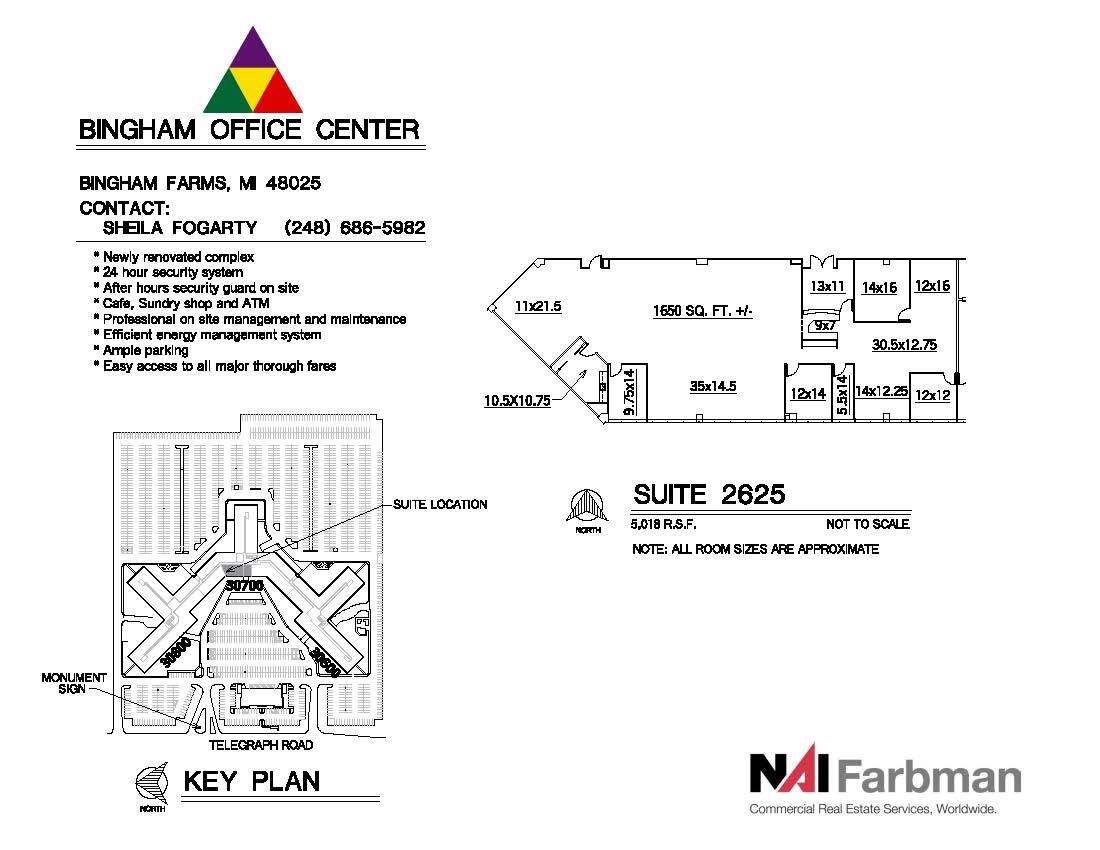 30600-30700 - 30800 Telegraph Rd, Bingham Farms, MI for lease Floor Plan- Image 1 of 1