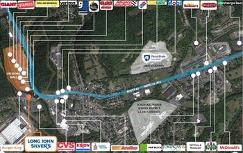 6198 Cressona Mall, Pottsville, PA - AERIAL map view