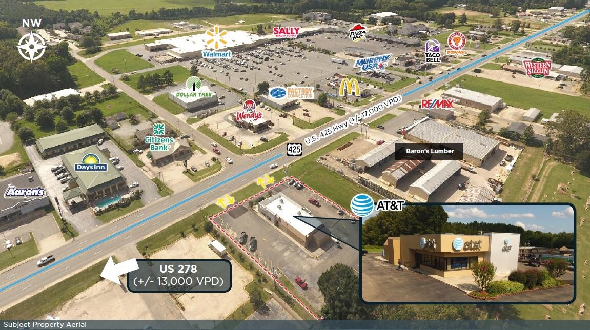 344 Highway 425 N, Monticello, AR for sale Aerial- Image 1 of 1