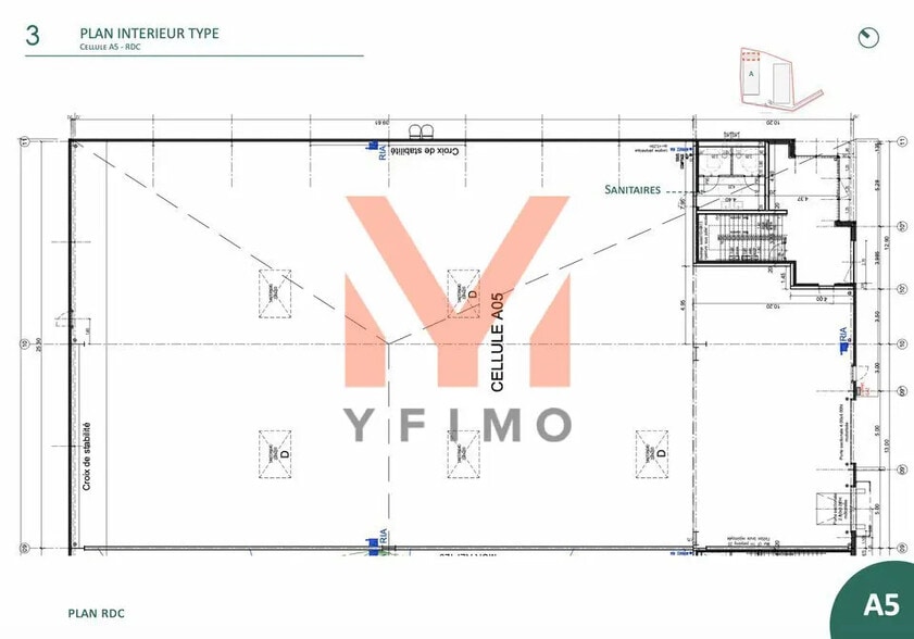 Office in SAINT-OUEN-L'AUMONE for lease - Floor Plan - Image 3 of 6