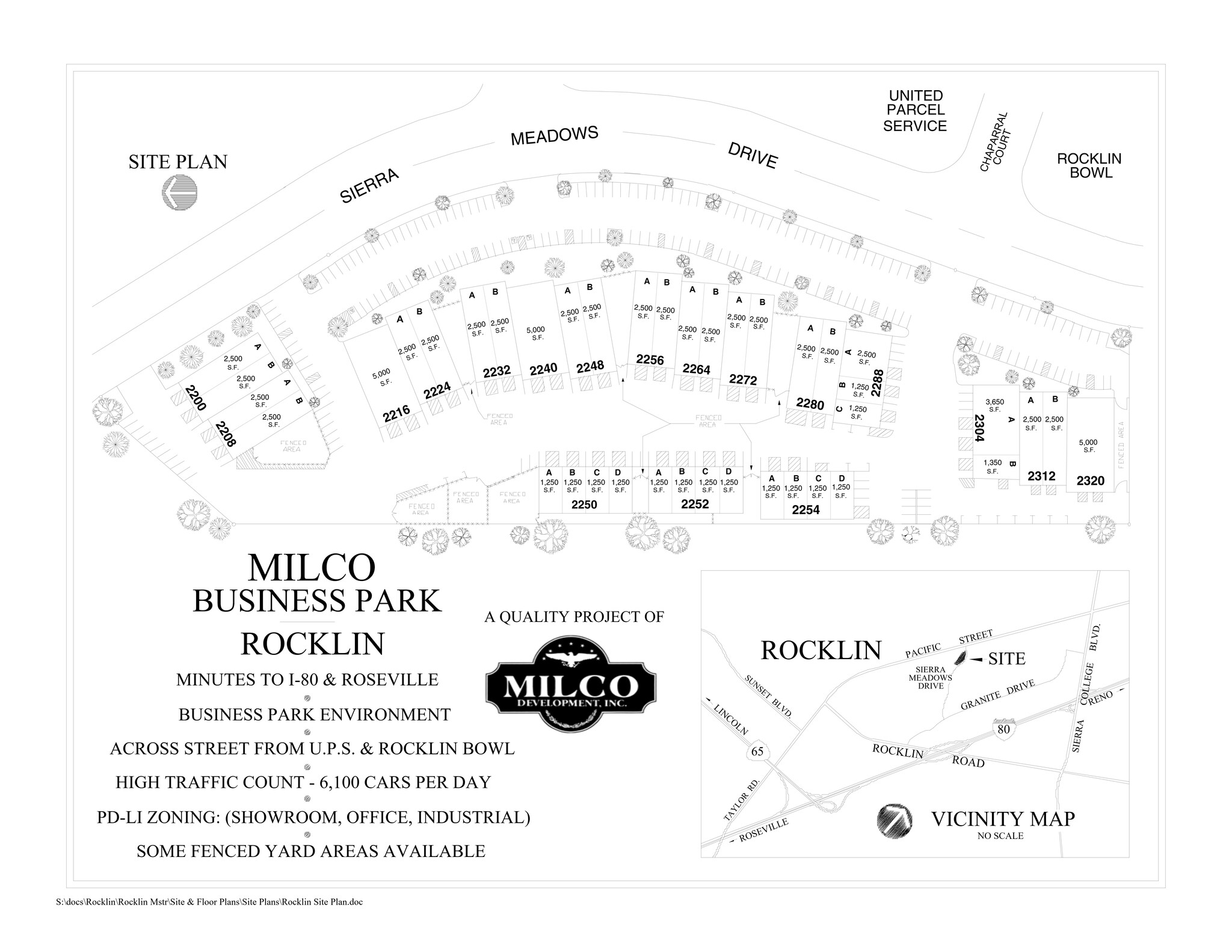 2216-2224 Sierra Meadows Dr, Rocklin, CA for lease Site Plan- Image 1 of 1
