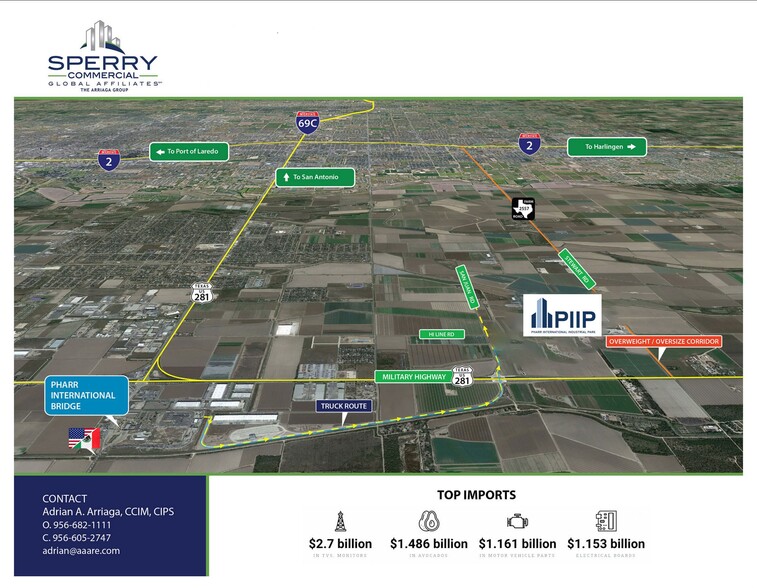 S. San Juan Road, Pharr, TX for lease - Aerial - Image 1 of 4