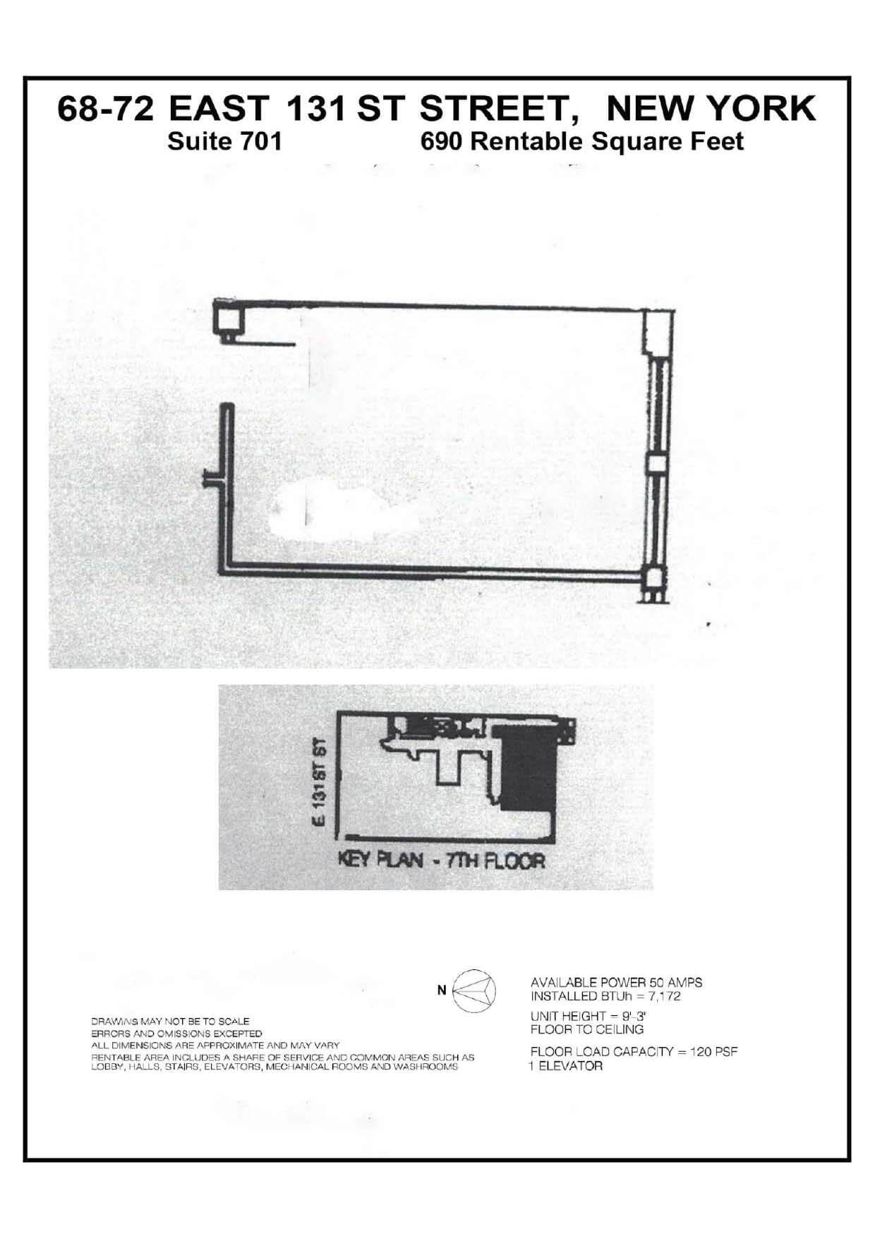 68 E 131st St, New York, NY for lease Floor Plan- Image 1 of 3