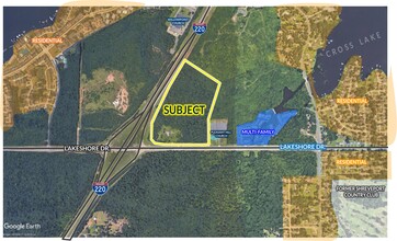 Lakeshore Drive Interstate 220, Shreveport, LA - aerial  map view - Image1