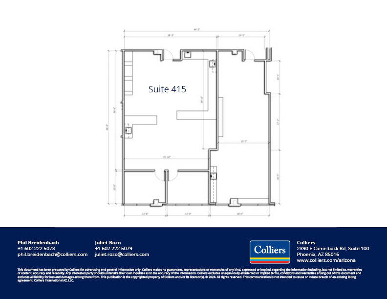 2222 E Highland Ave, Phoenix, AZ for lease Floor Plan- Image 1 of 12