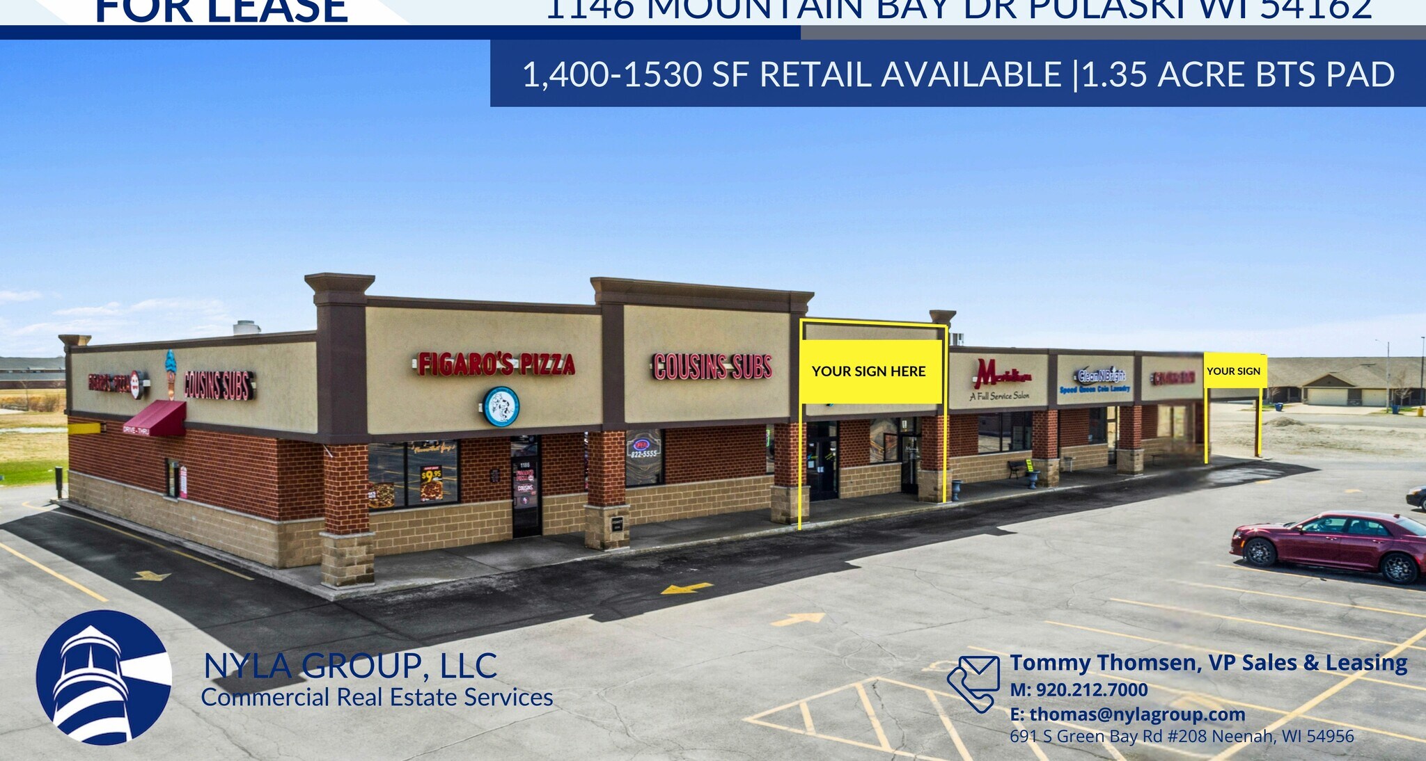 1166-1186 Mountain Bay Dr, Pulaski, WI for lease Building Photo- Image 1 of 1
