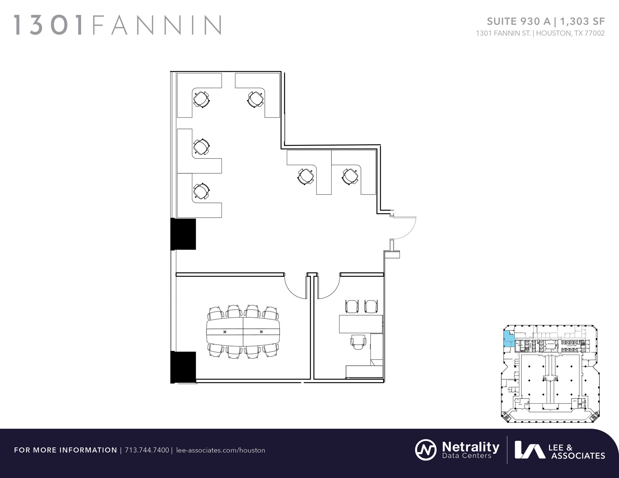 1301 Fannin St, Houston, TX for lease Floor Plan- Image 1 of 2