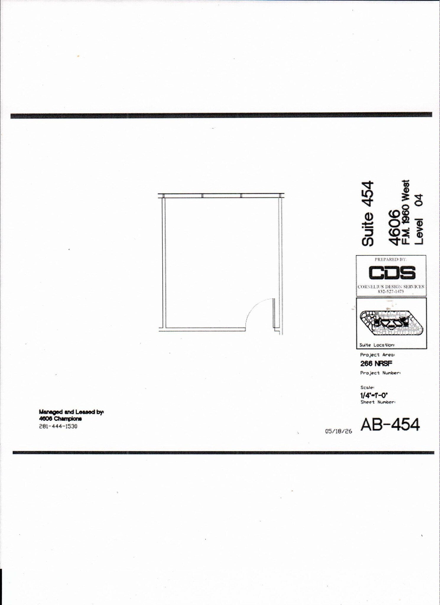 4606 FM 1960 W, Houston, TX for lease Floor Plan- Image 1 of 2