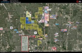 North Blue Mound Rd & Basswood Blvd, Fort Worth, TX - aerial  map view