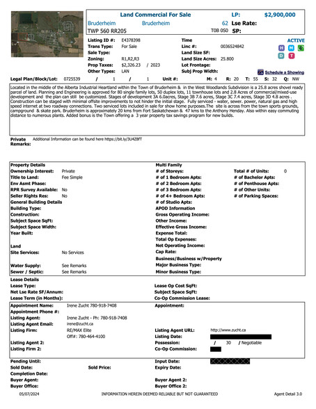 Range Road 205, Bruderheim, AB for sale - Site Plan - Image 2 of 2