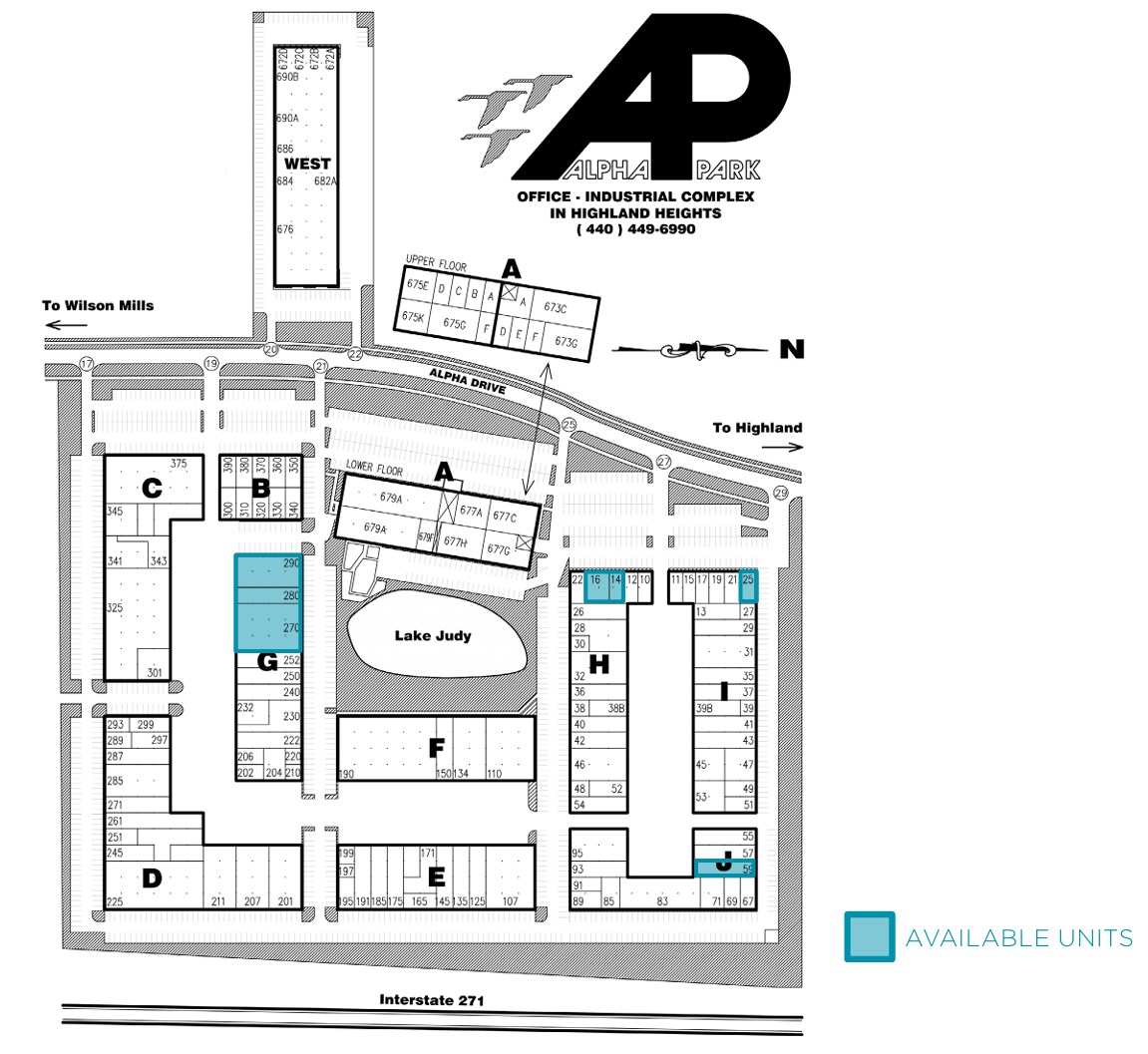 200-298 Alpha Park, Highland Heights, OH for lease Site Plan- Image 1 of 1