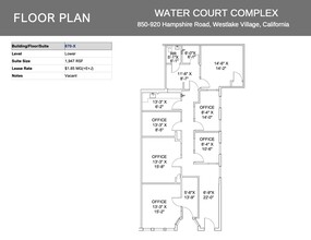 850 Hampshire Rd, Westlake Village, CA for lease Floor Plan- Image 1 of 1