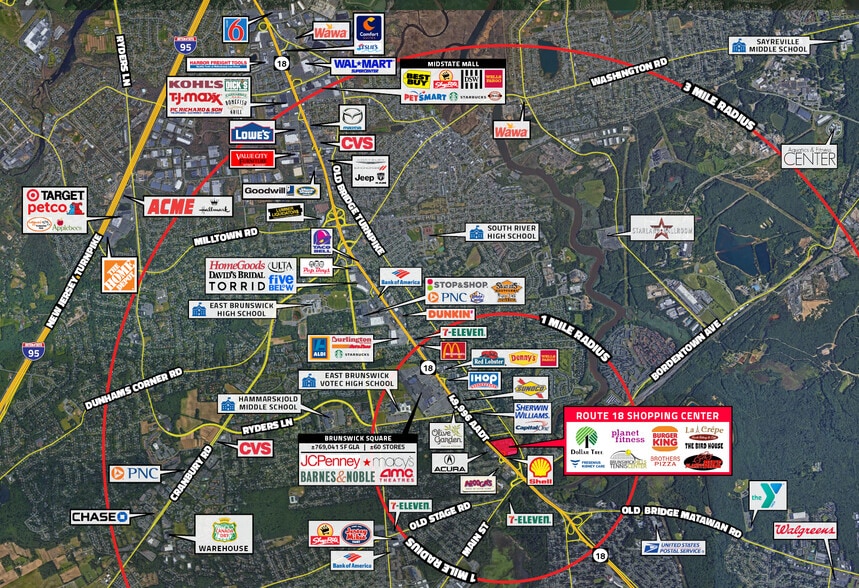 1020 State Route 18, East Brunswick, NJ for lease - Aerial - Image 2 of 6