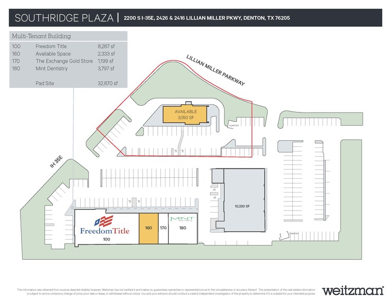 NWC IH-35 E & Loop 288, Denton, TX for lease - Site Plan - Image 2 of 4