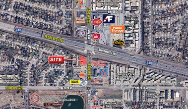 7401 S May Ave, Oklahoma City, OK - AERIAL map view