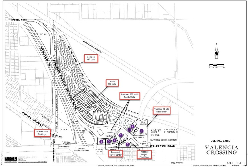 5125 Valencia & Littletown Rd - Valencia Crossing, Tucson, AZ for sale - Site Plan - Image 2 of 2