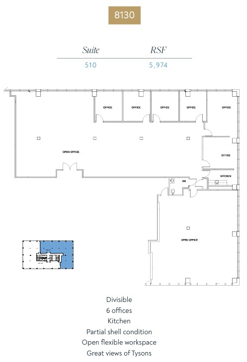 8100 Boone Blvd, Vienna, VA for lease Floor Plan- Image 1 of 2