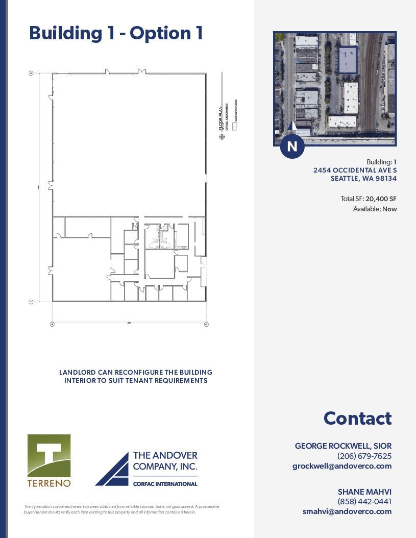 2454 Occidental Ave S, Seattle, WA for lease Floor Plan- Image 1 of 4