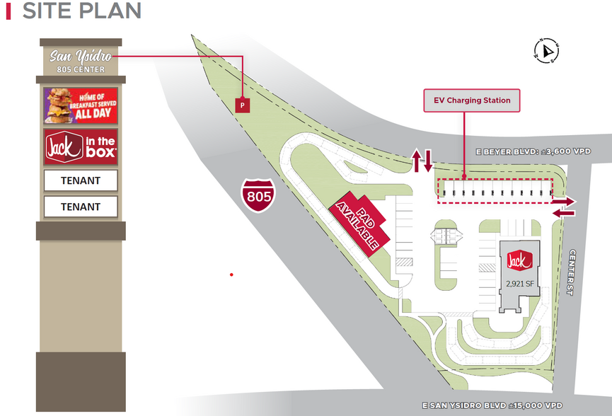 299 E San Ysidro Blvd, San Diego, CA for lease - Site Plan - Image 2 of 3