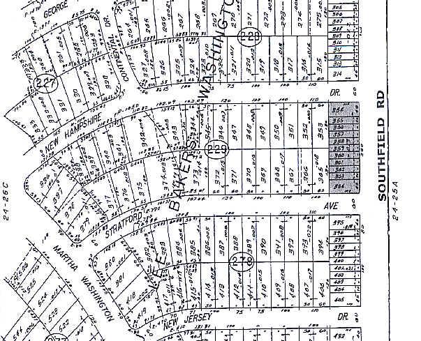 24525 Southfield Rd, Southfield, MI for lease - Plat Map - Image 2 of 7