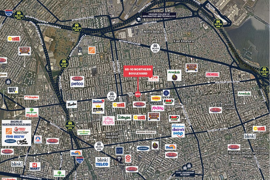 8510 Northern Blvd, Jackson Heights, NY for lease - Aerial - Image 2 of 2