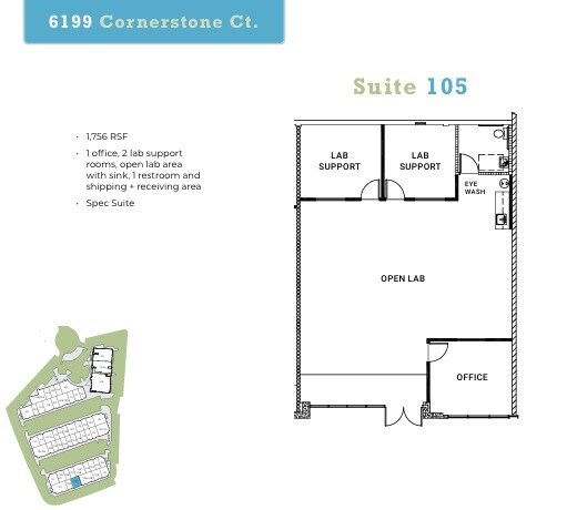 6185 Cornerstone Ct E, San Diego, CA for lease Floor Plan- Image 1 of 1