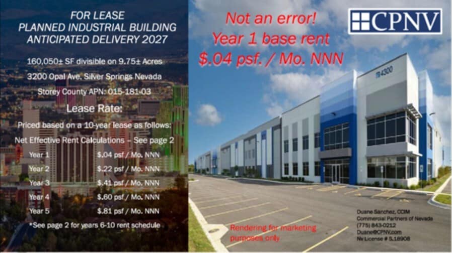 3200 Opal Avenue Ave, Silver Springs, NV for lease Building Photo- Image 1 of 10