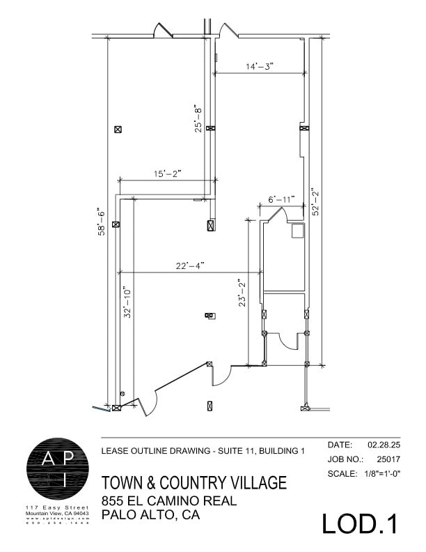 12-100 Town And Country Vlg, Palo Alto, CA for lease Floor Plan- Image 1 of 1
