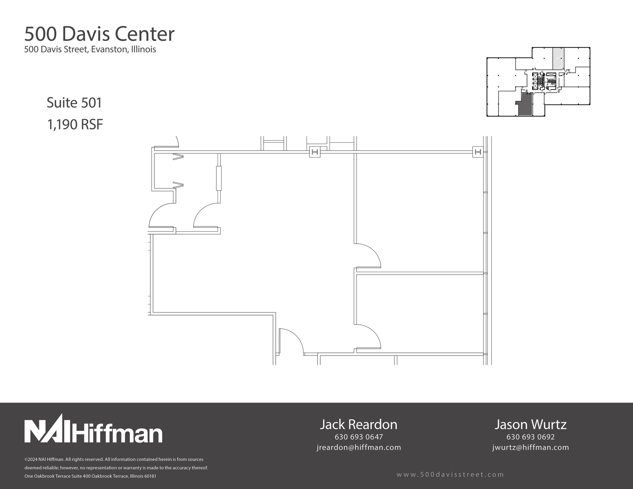 500 Davis St, Evanston, IL for lease Floor Plan- Image 1 of 1