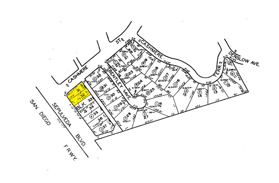 500 S Sepulveda Blvd, Los Angeles, CA for lease - Plat Map - Image 2 of 2