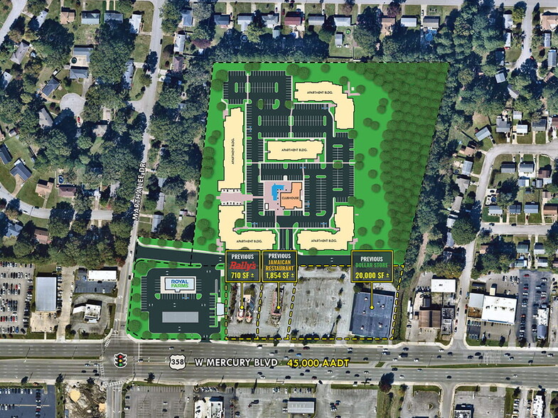 4004-4006 W Mercury Blvd, Hampton, VA for lease - Site Plan - Image 2 of 6