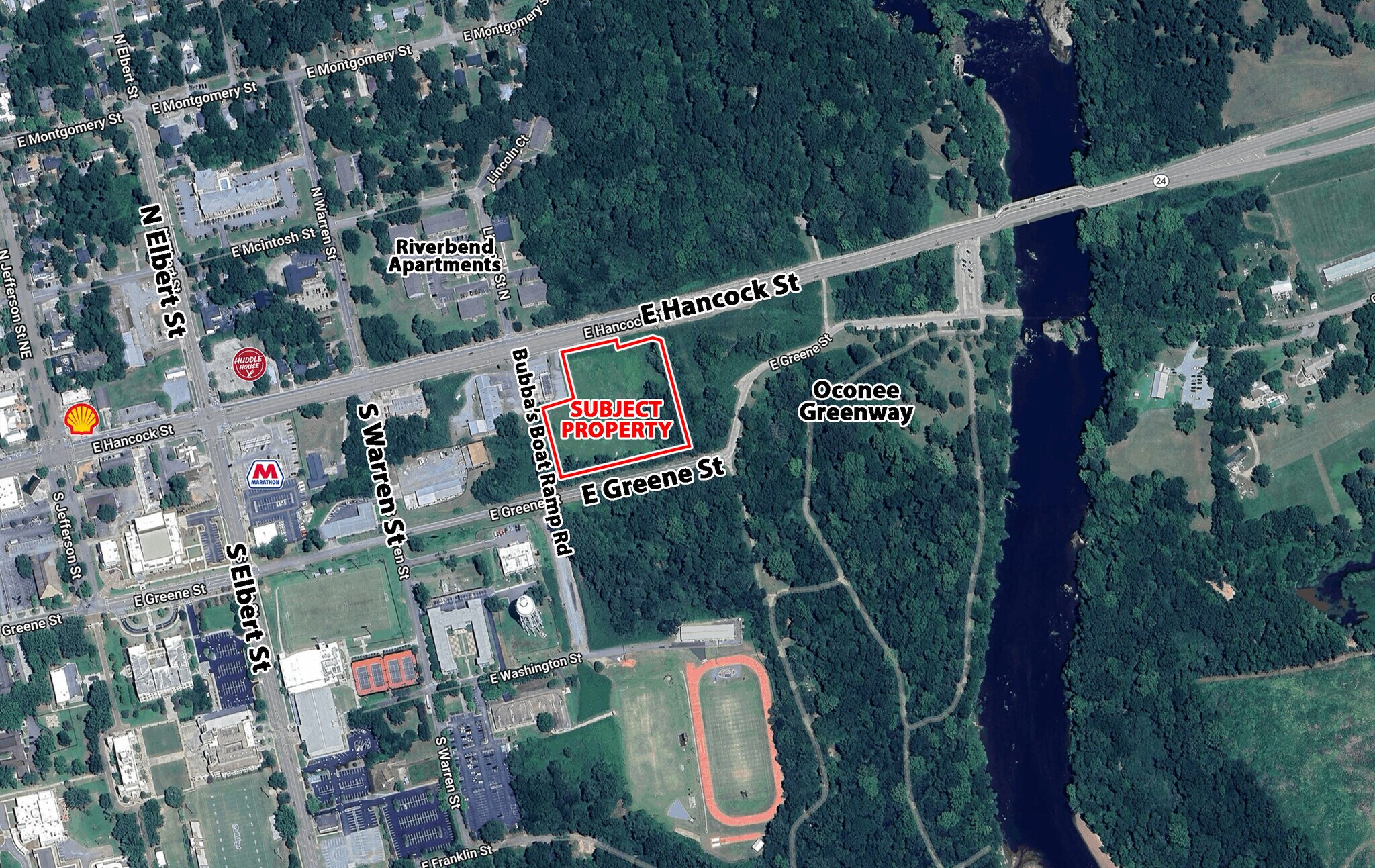 501 E Hancock St, Milledgeville, GA for sale Aerial- Image 1 of 2