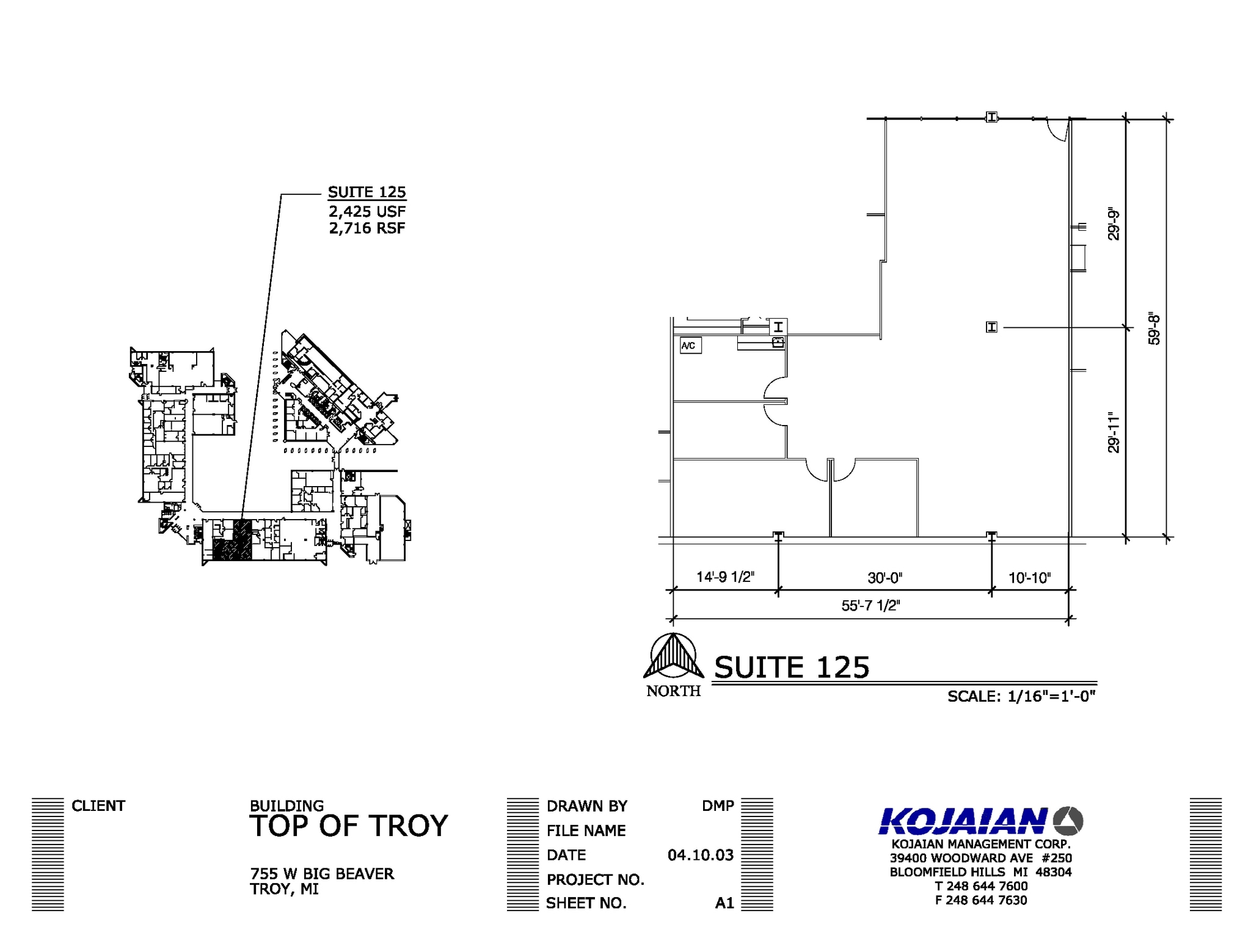 755 W Big Beaver Rd, Troy, MI for lease Floor Plan- Image 1 of 1