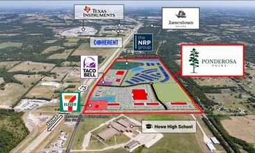 US-75 & Ponderosa Rd, Howe, TX - AERIAL map view