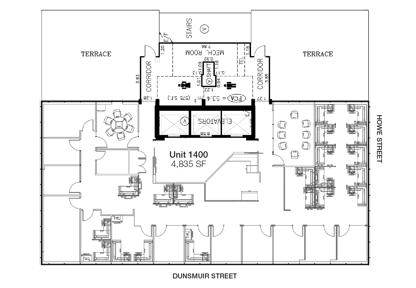 595 Howe St, Vancouver, BC for lease Floor Plan- Image 1 of 2