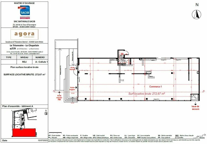 Retail in Saint-Malo for lease - Floor Plan - Image 2 of 9