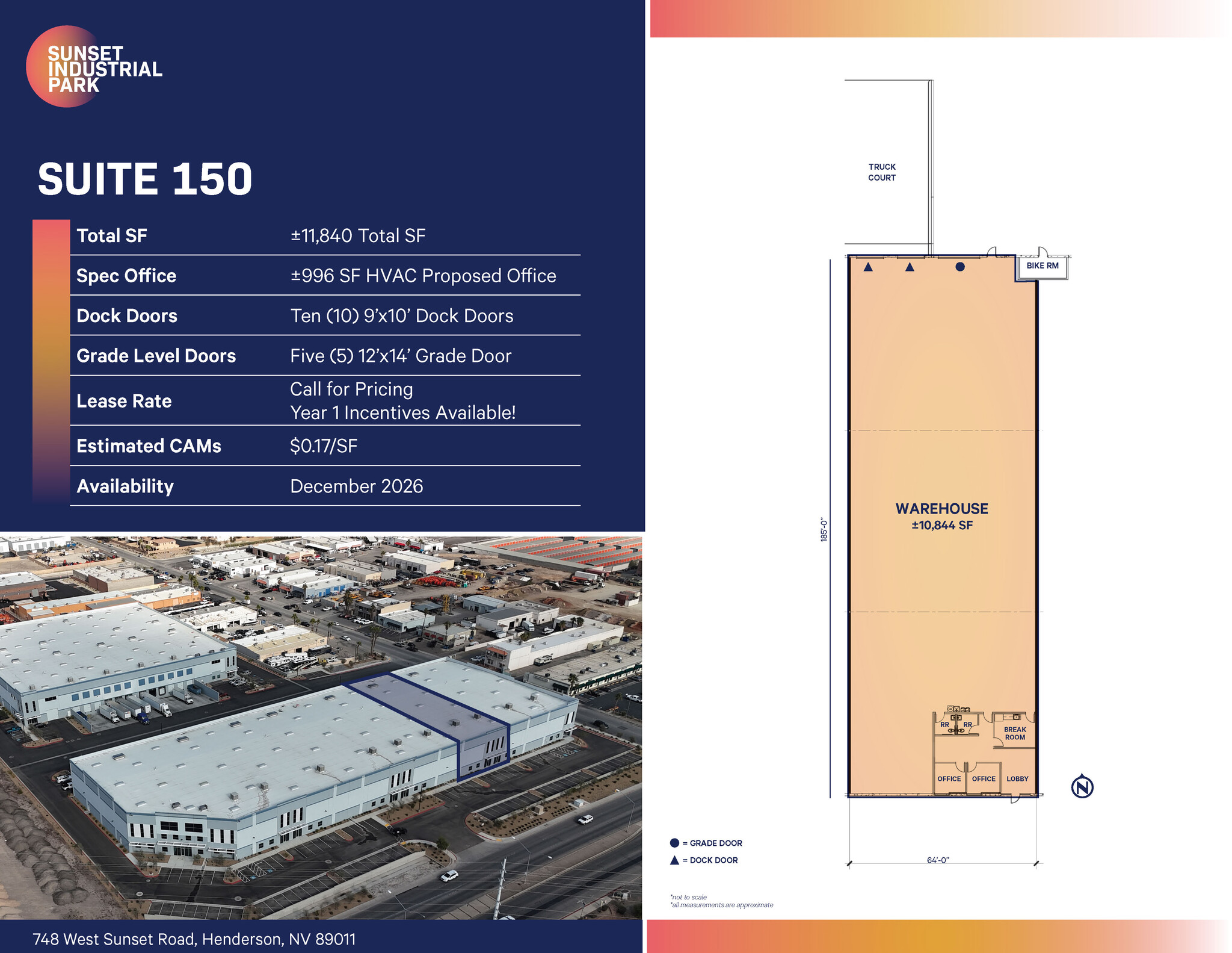 748 W Sunset Rd, Henderson, NV for lease Floor Plan- Image 1 of 3