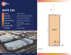 748 W Sunset Rd, Henderson, NV for lease Floor Plan- Image 1 of 3