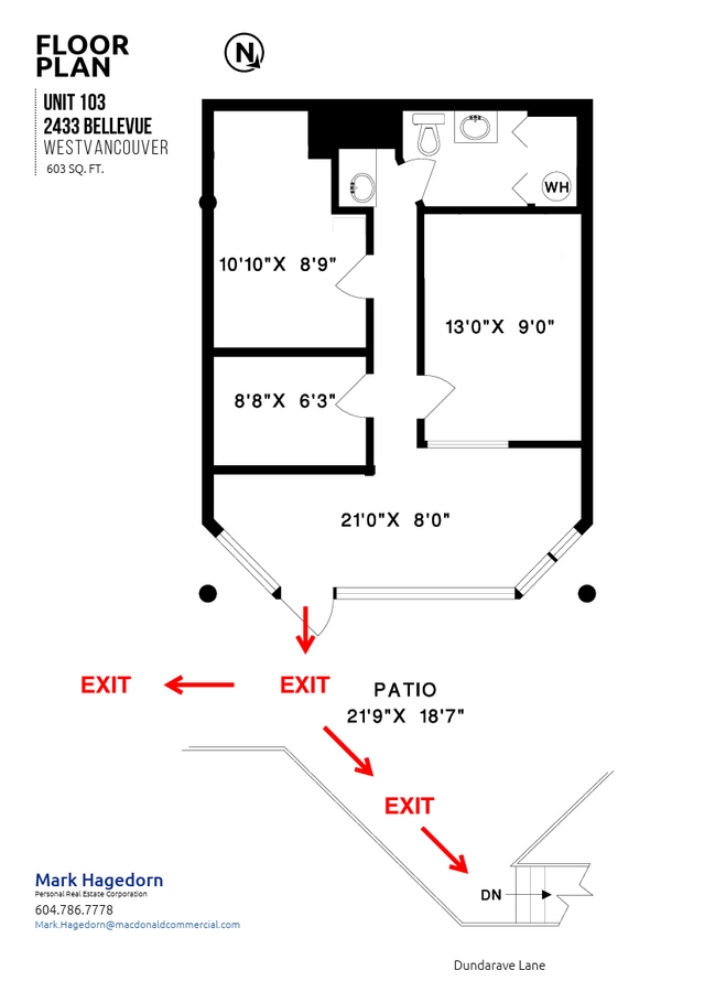 2433 Bellevue Ave, West Vancouver, BC V7V 1E1 - Unit 103 - - Floor Plan - Image 1 of 4