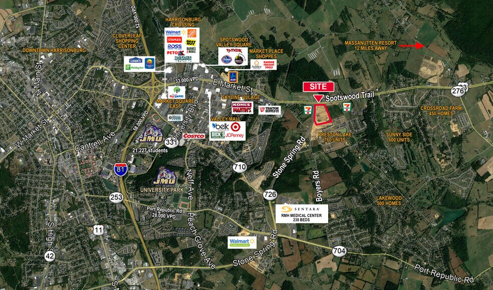 Route 33, Harrisonburg, VA for lease - Aerial - Image 3 of 3